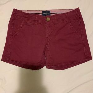 American Eagle Burgundy Shorts